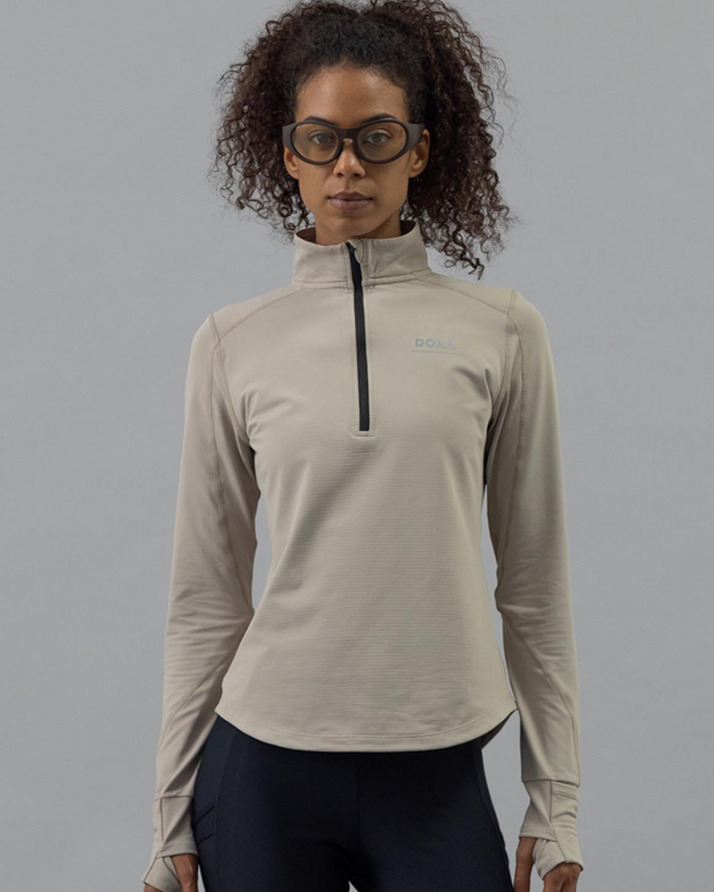 WOMENS THERMAL HALF ZIP + GLOVES KIT - Cloud