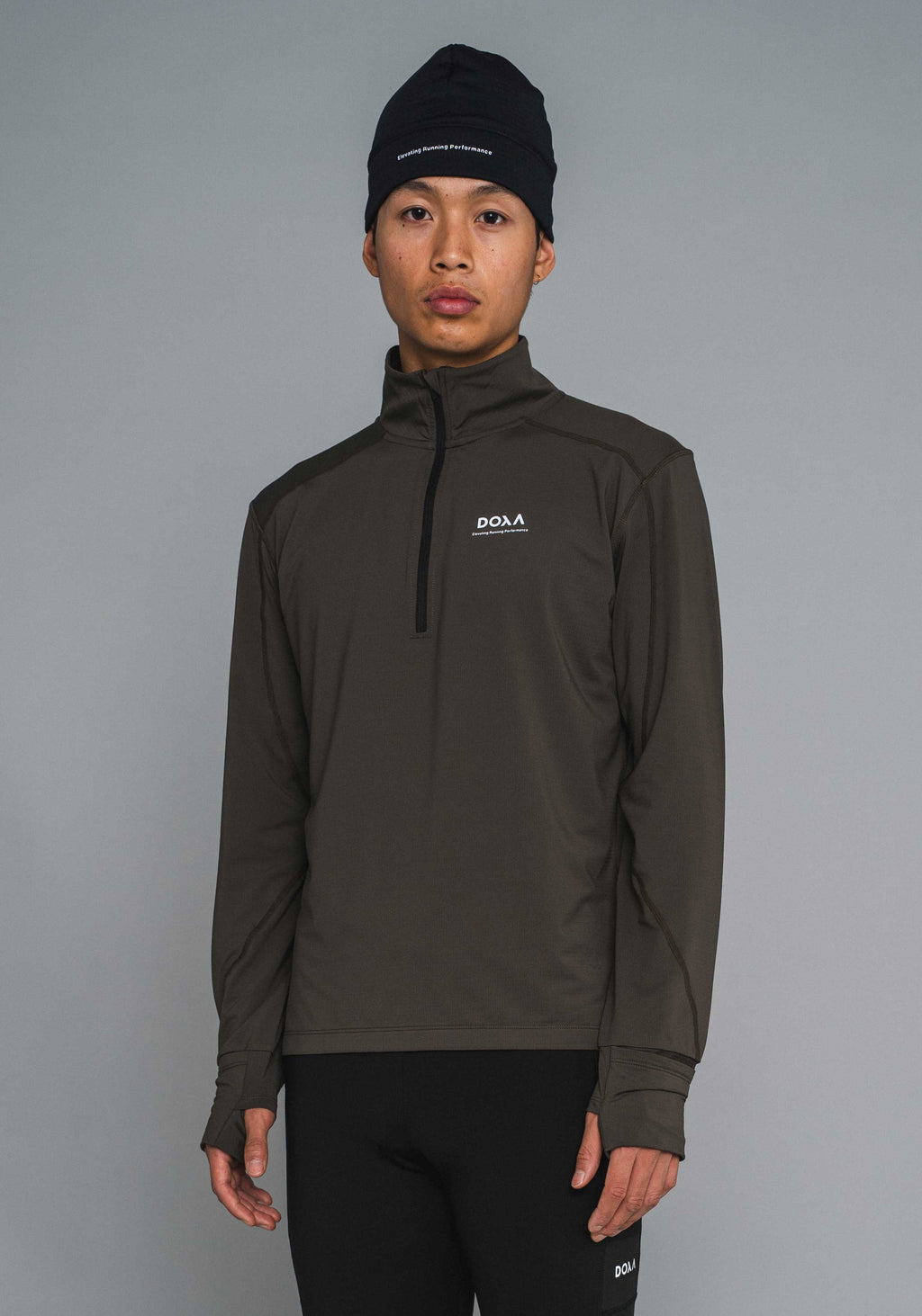 DOXA RUN ApS MNS THERMAL HALF ZIP Tee LS Terra 38