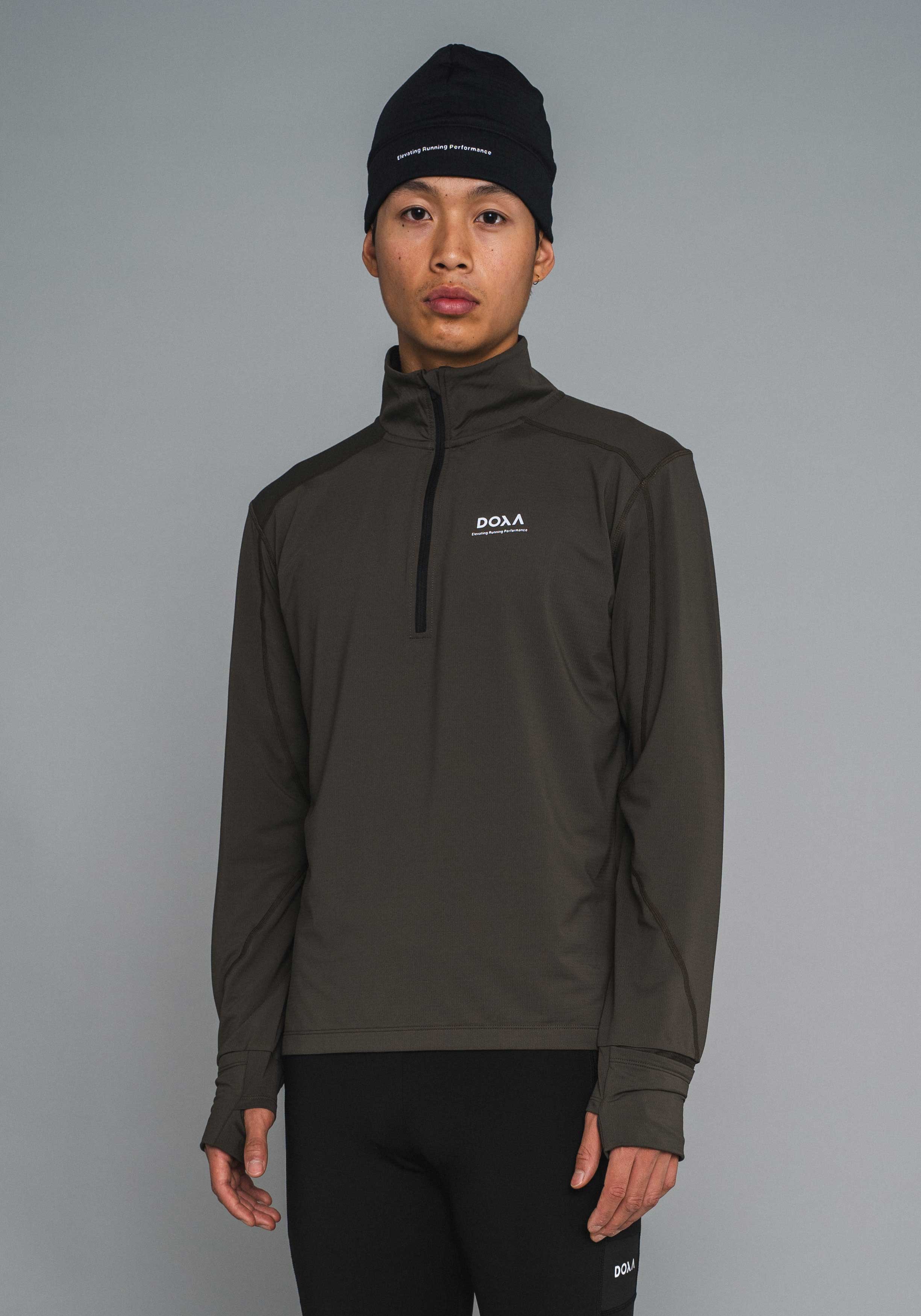 DOXA RUN ApS MNS THERMAL HALF ZIP Tee LS Terra 38