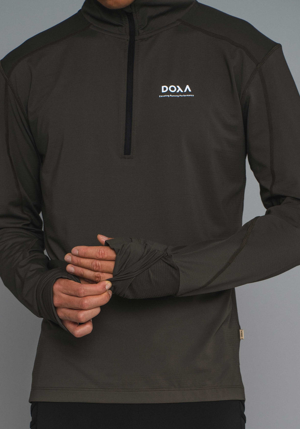 DOXA RUN ApS MNS THERMAL HALF ZIP Tee LS Terra 38