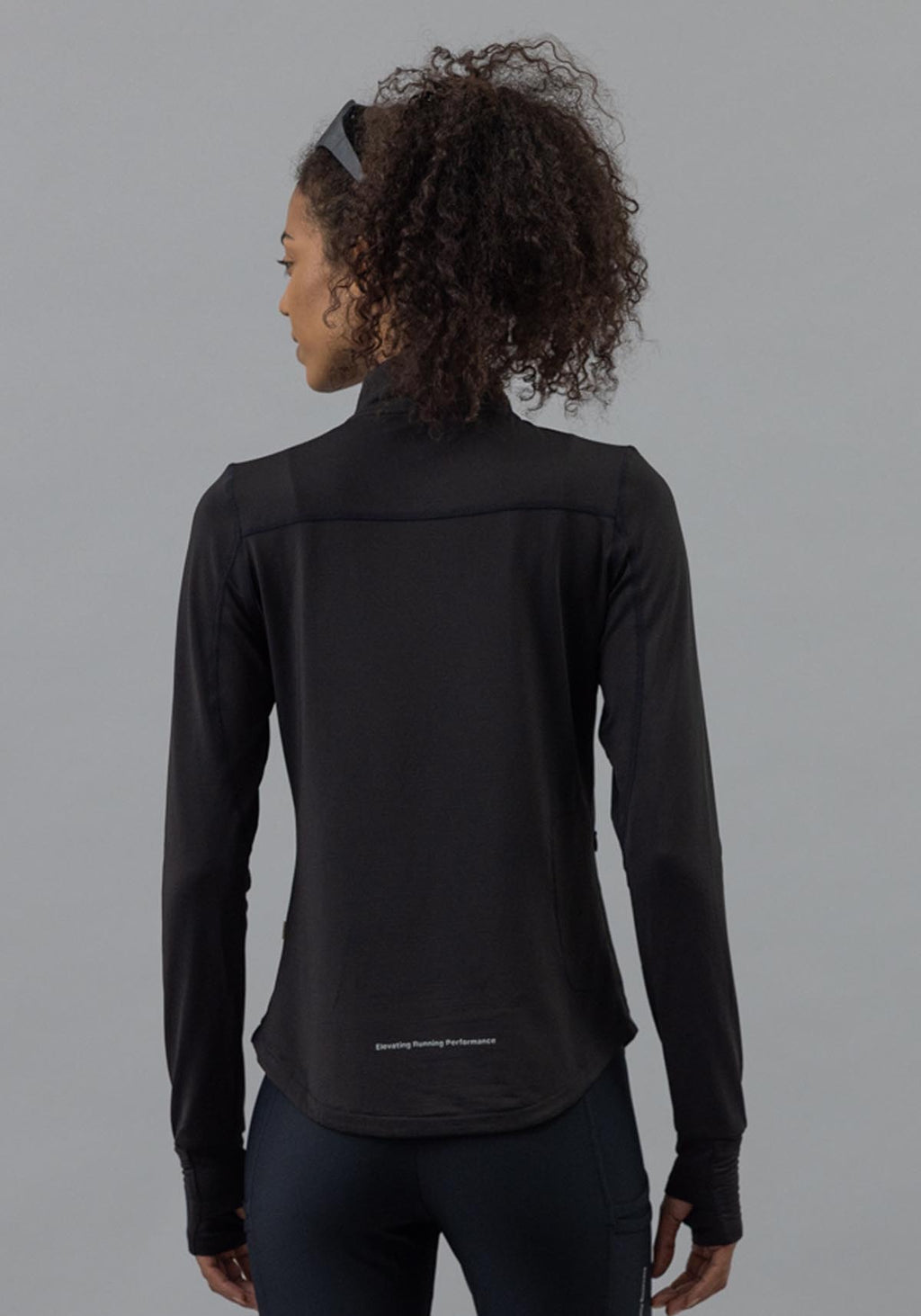 DOXA RUN ApS WNS THERMAL HALF ZIP Tee LS Black 02